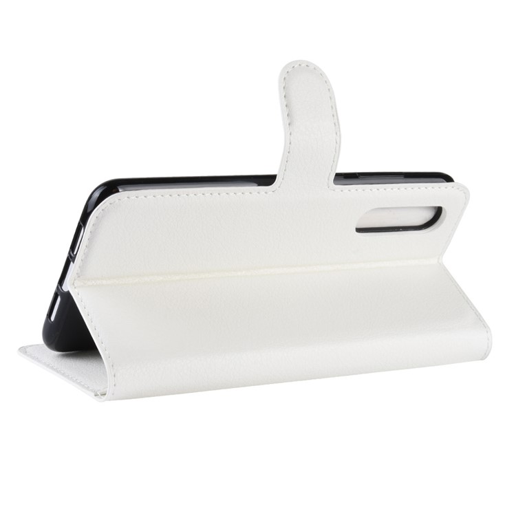 Litchi Skin PU Leather Magnetic Stand Flip Case for Xiaomi Mi 9 SE - White-5