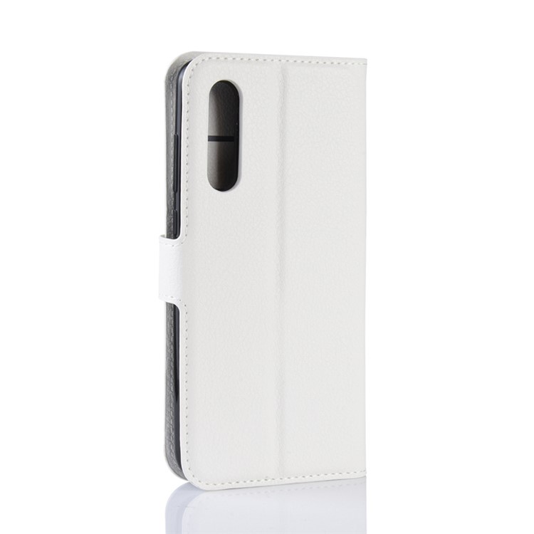 Litchi Skin PU Leather Magnetic Stand Flip Case for Xiaomi Mi 9 SE - White-6