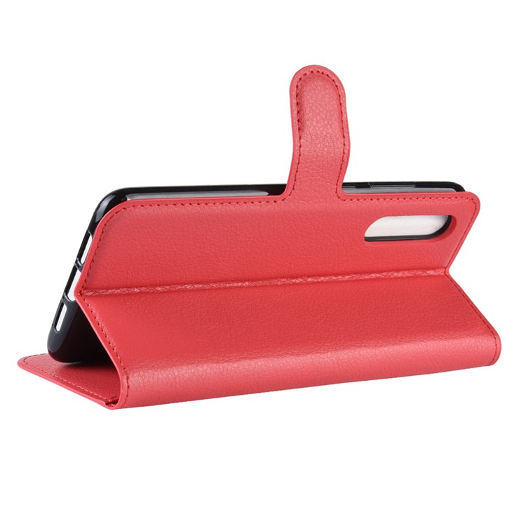 Litchi Skin PU Leather Magnetic Stand Flip Case for Xiaomi Mi 9 SE - Red-5