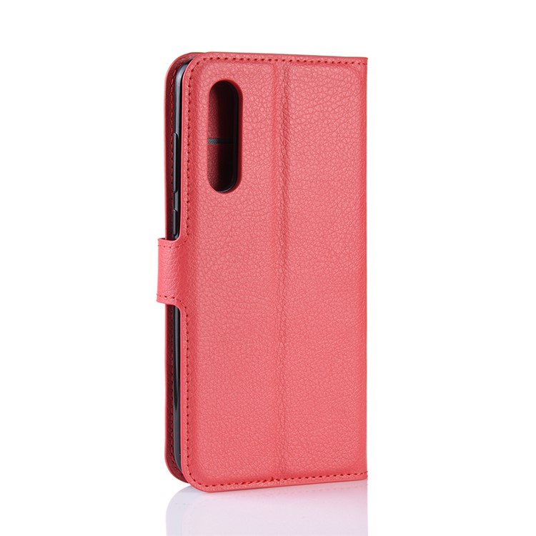 Litchi Skin PU Leather Magnetic Stand Flip Case for Xiaomi Mi 9 SE - Red-6