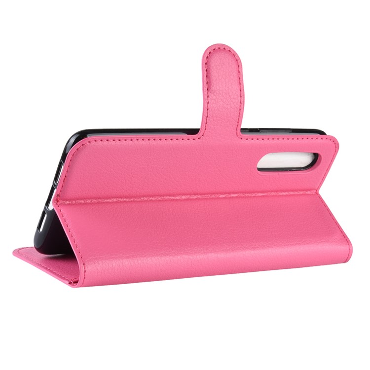 Litchi Skin PU Leather Magnetic Stand Flip Case for Xiaomi Mi 9 SE - Rose-5