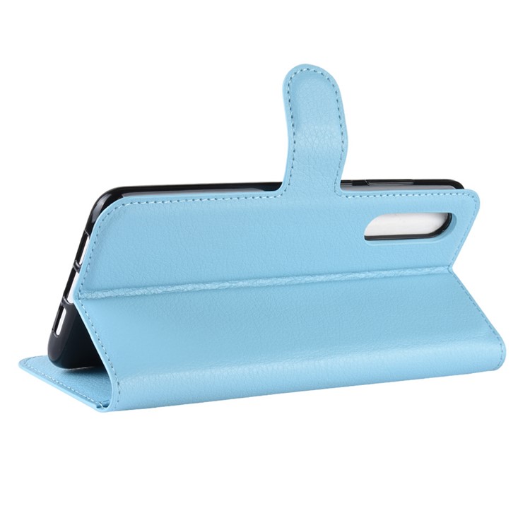 Litchi Skin PU Leather Magnetic Stand Flip Case for Xiaomi Mi 9 SE - Blue-5