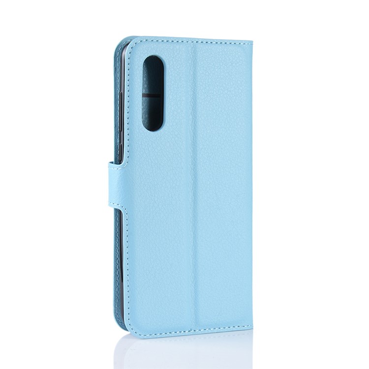 Litchi Skin PU Leather Magnetic Stand Flip Case for Xiaomi Mi 9 SE - Blue-6