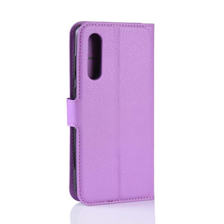Litchi Skin PU Leather Magnetic Stand Flip Case for Xiaomi Mi 9 SE - Purple-6