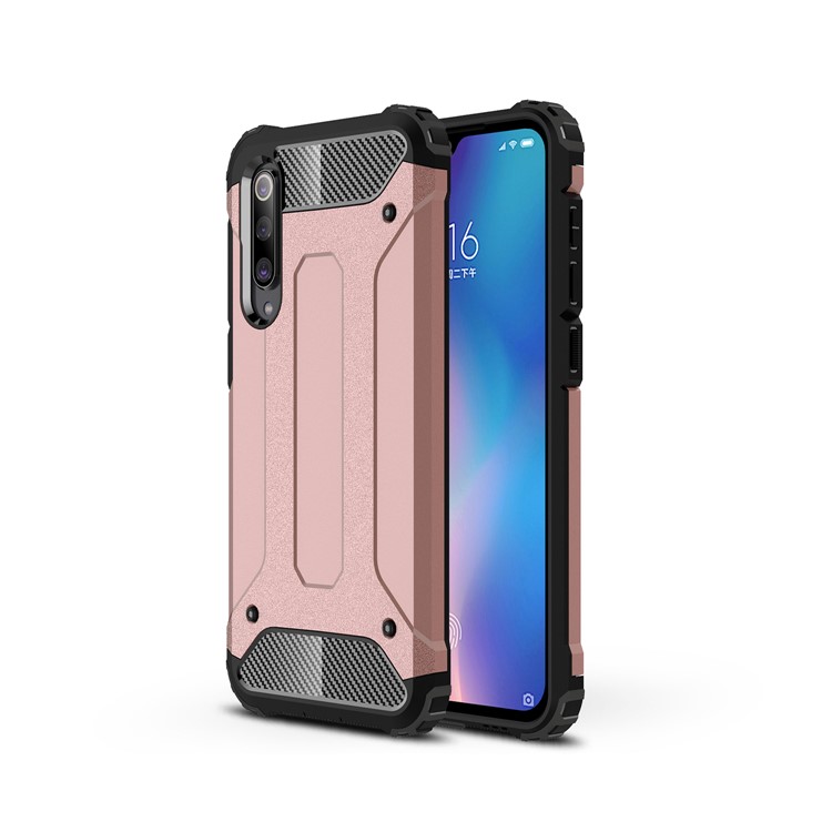 Heavy Duty Rugged Hybrid Phone Case (Plastic + TPU) for Xiaomi Mi 9 SE - Rose Gold-1