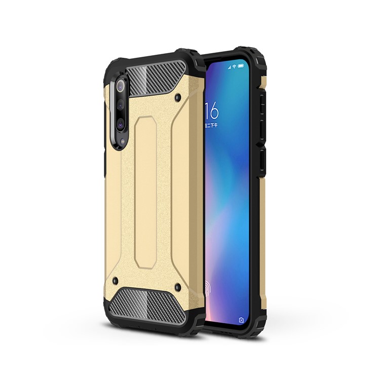 Heavy Duty Rugged Hybrid Phone Case (Plastic + TPU) for Xiaomi Mi 9 SE - Gold-1