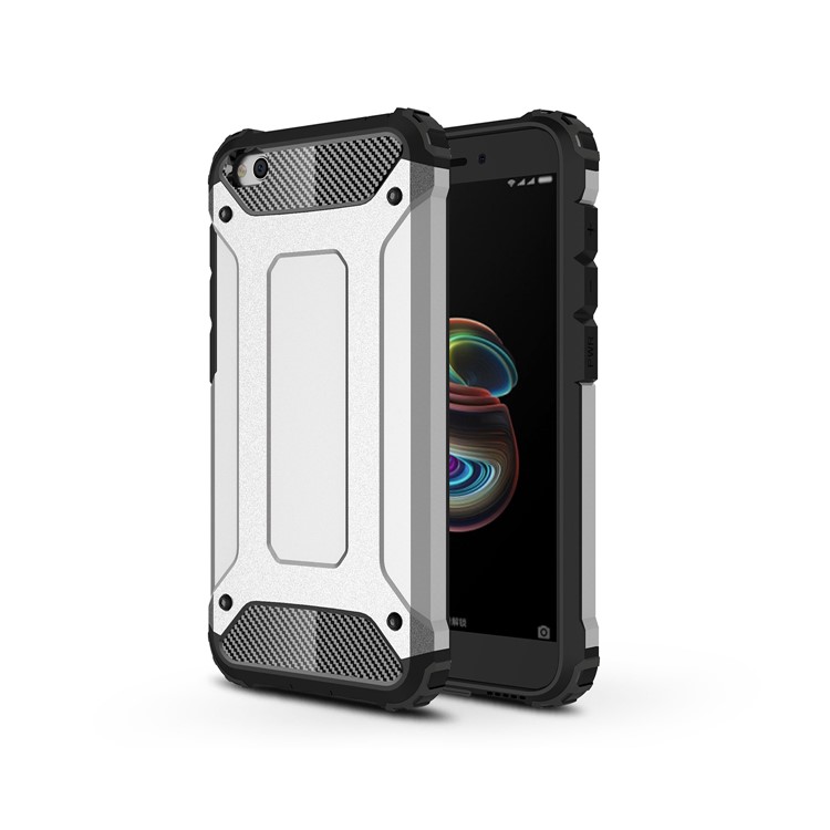 Прочный Гибридный Чехол Для Телефона (пластик + ТПУ) Для Xiaomi Redmi Go - Серебряный-1