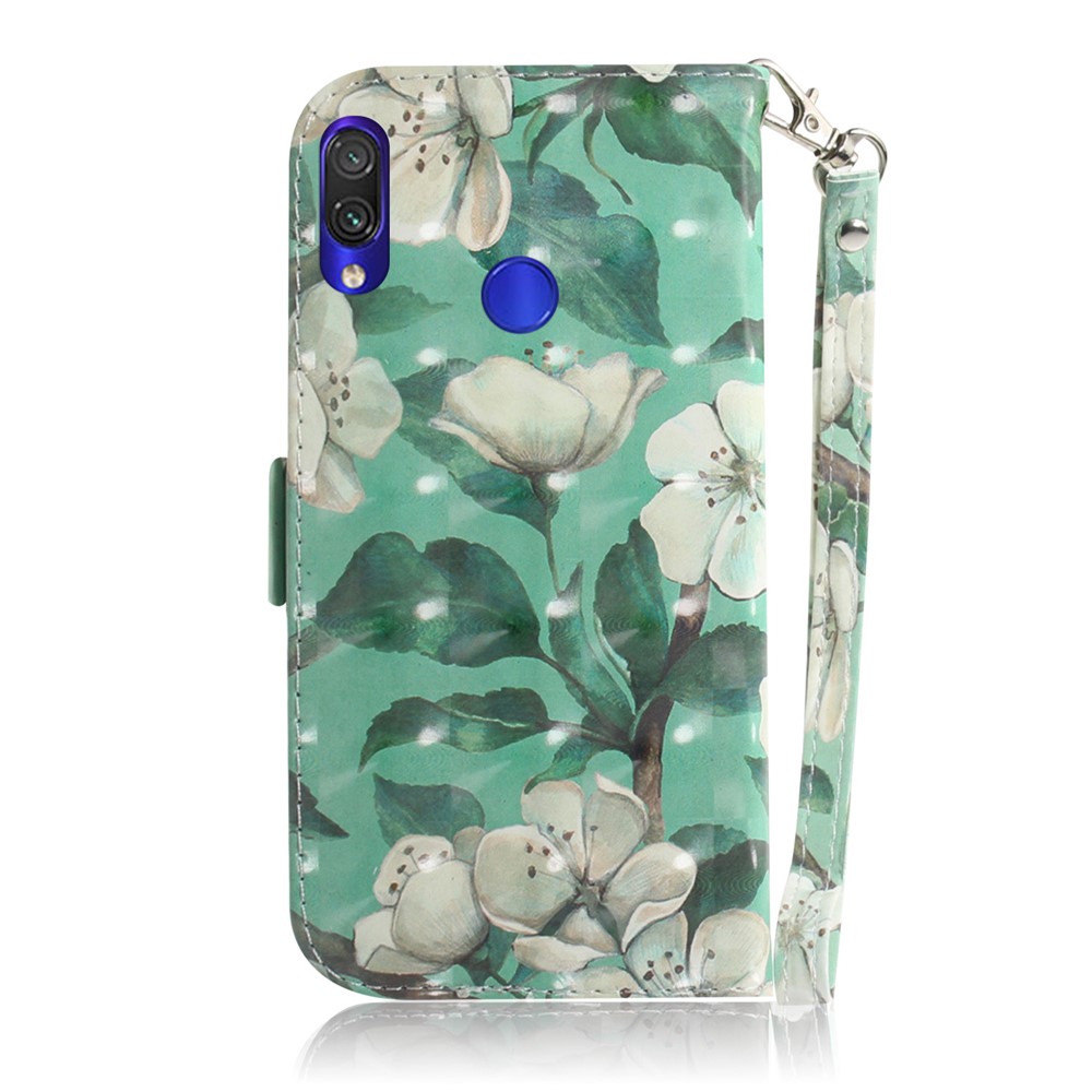 Pattern Printing Light Spot Decor Leather Wallet Case for Xiaomi Redmi Note 7S / Note 7 / Note 7 Pro (India) - Beautiful Flowers-3