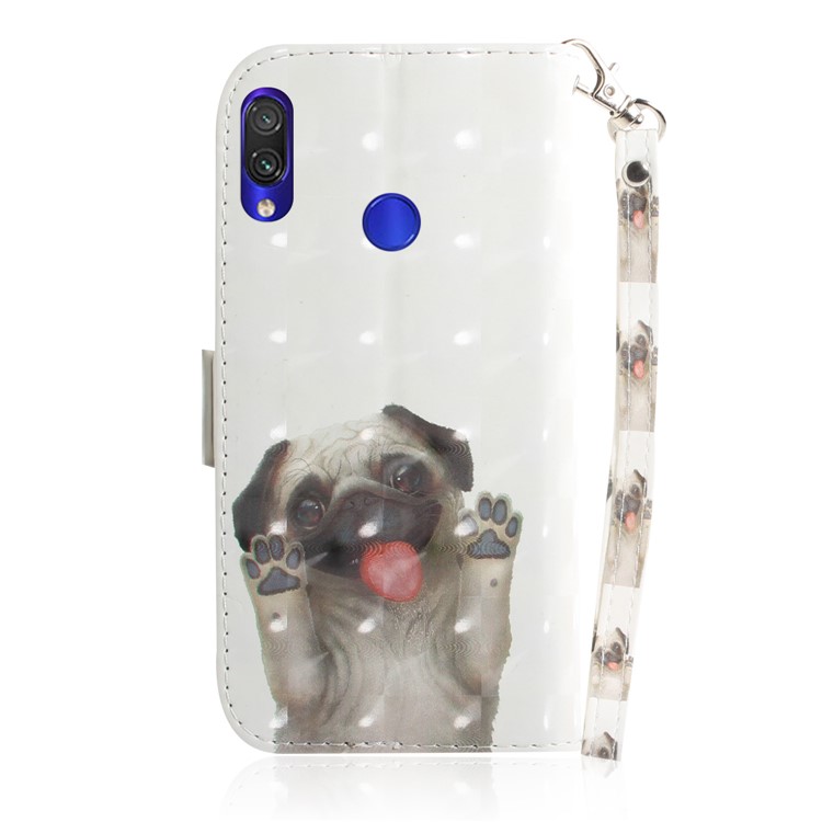 Motif Imprimerie Claire Décor Décor de Portefeuille en Cuir Pour Xiaomi Redmi Note 7s / Remarque 7 / Note 7 Pro (inde) - Chien-3