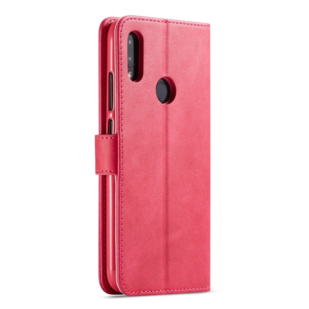 LC.IMEEKE Leather Wallet Stand Case for Xiaomi Redmi Note 7S / Note 7 / Note 7 Pro (India) - Red-3