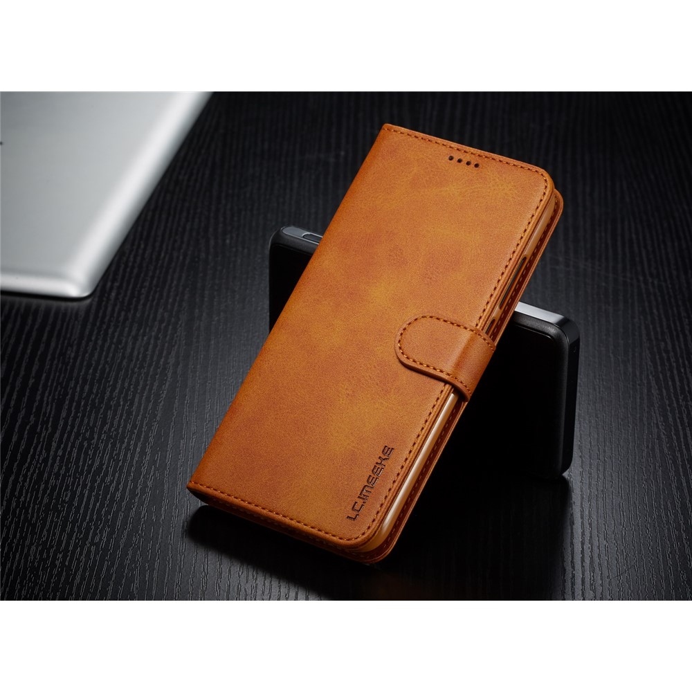 LC.IMEEKE Leather Wallet Stand Case for Xiaomi Redmi Note 7S / Note 7 / Note 7 Pro (India) - Brown-4