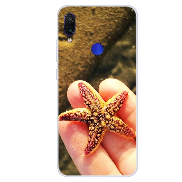 Pattern Printing Soft TPU Phone Case for Xiaomi Redmi Note 7 / Note 7 Pro (India) - Starfish-1