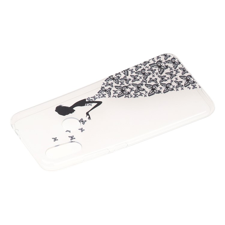 Pattern Printing Soft TPU Back Case for Xiaomi Redmi Note 7S / Note 7 / Note 7 Pro (India) - Butterfly Girl-3
