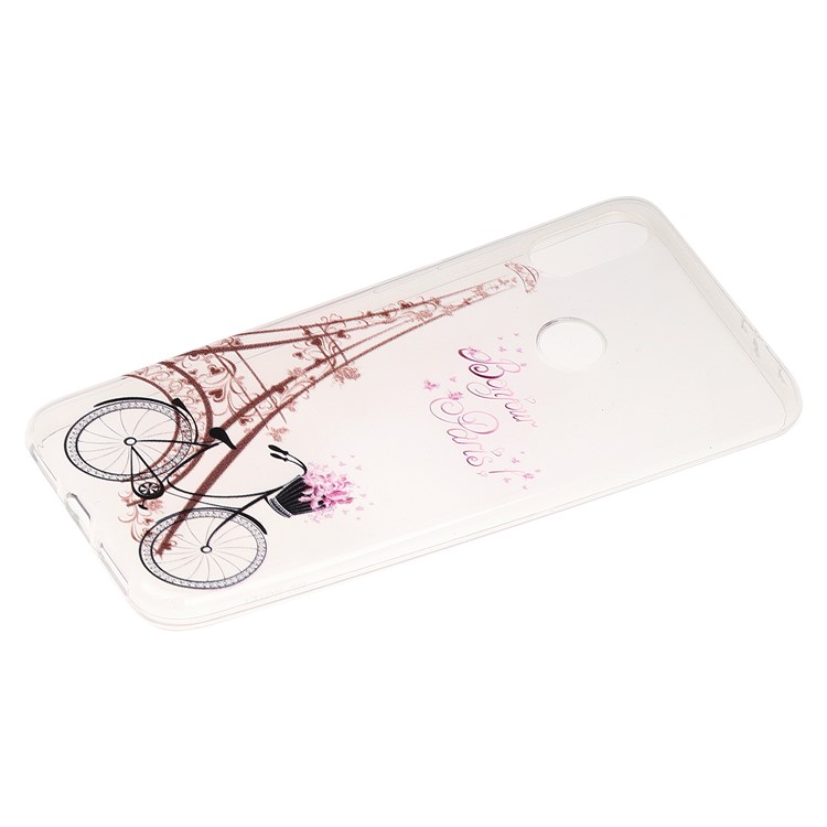 Pattern Printing Soft TPU Back Case for Xiaomi Redmi Note 7S / Note 7 / Note 7 Pro (India) - Eiffel Tower and Bicycle-2