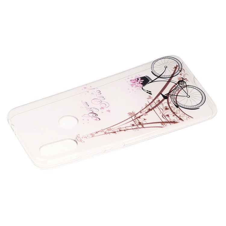 Pattern Printing Soft TPU Back Case for Xiaomi Redmi Note 7S / Note 7 / Note 7 Pro (India) - Eiffel Tower and Bicycle-3
