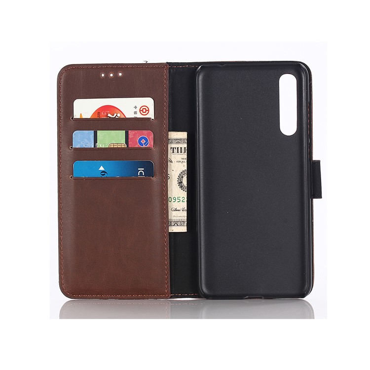 Crazy Horse Wallet Leather Stand Case for Xiaomi Mi 9 - Coffee-7