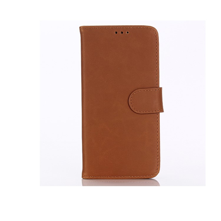 Crazy Horse Wallet Leather Stand Case for Xiaomi Mi 9 - Brown-1