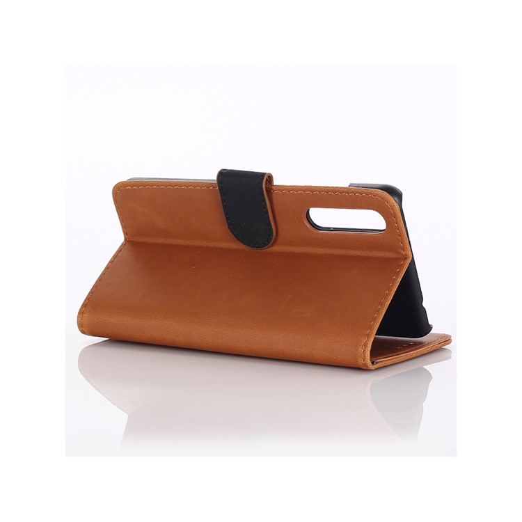 Crazy Horse Wallet Leather Stand Case for Xiaomi Mi 9 - Brown-4