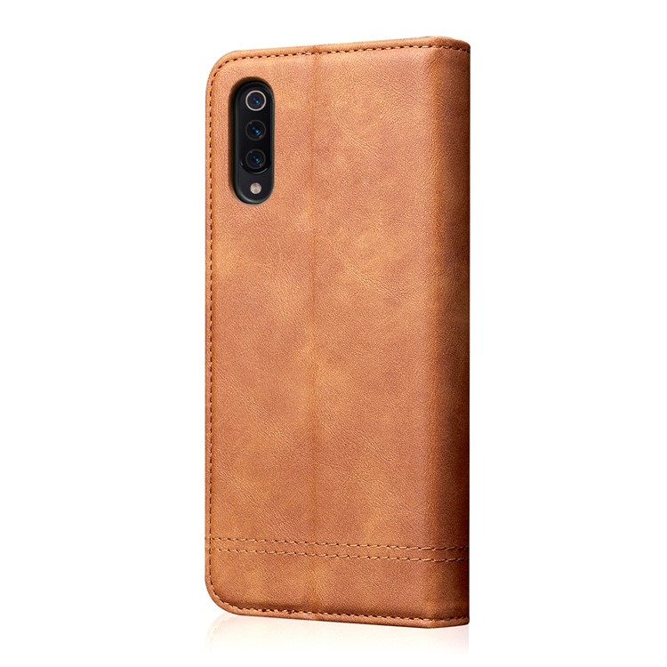 Auto-absorbed Crazy Horse Vintage Leather Stand Case for Xiaomi Mi 9 - Brown-3