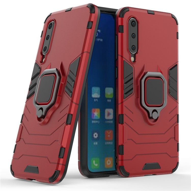 Custodia Ibrida Per PC + TPU Cavalletto Per Xiaomi Mi 9 SE - Rosso-1