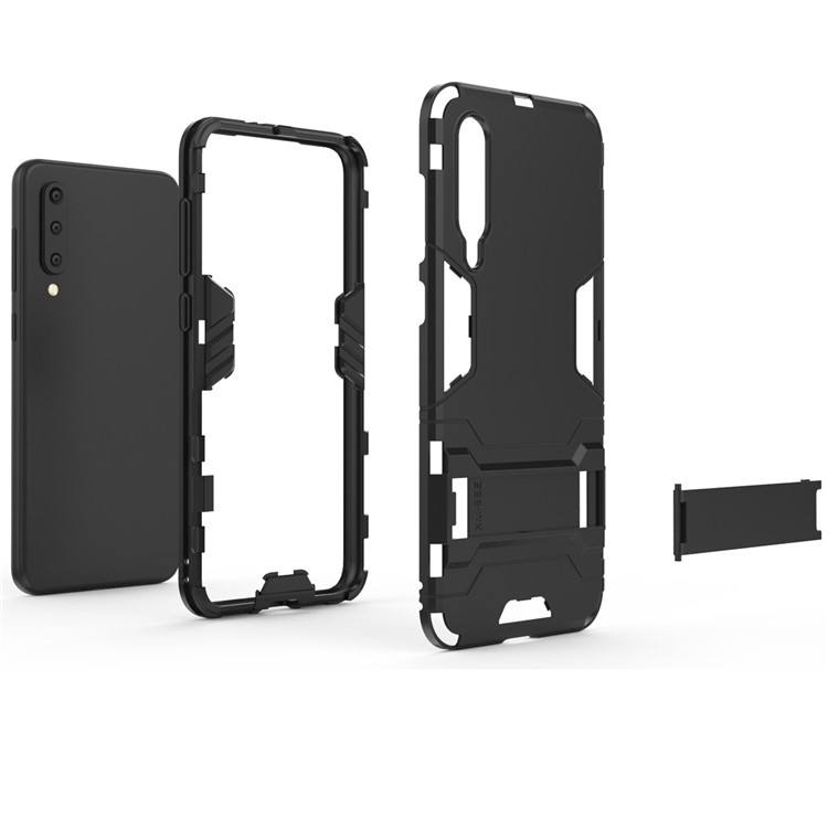 Cool Guard Kickstand PC + TPU Hybrid Phone Cover for Xiaomi Mi 9 SE - Black-4