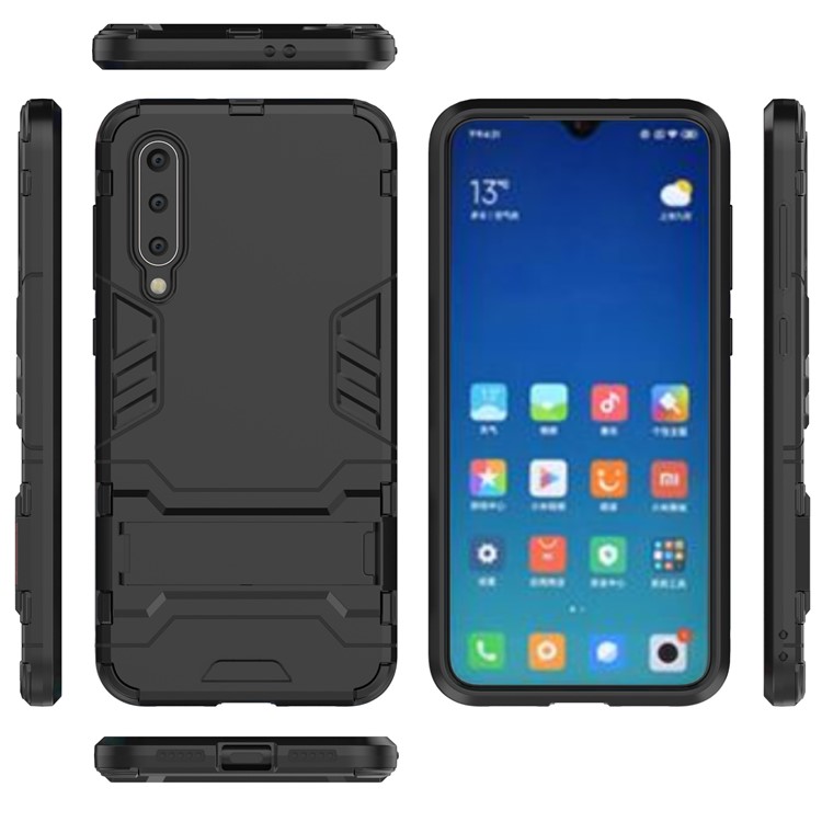 Cool Guard Kickstand PC + TPU Hybrid Phone Cover for Xiaomi Mi 9 SE - Black-7