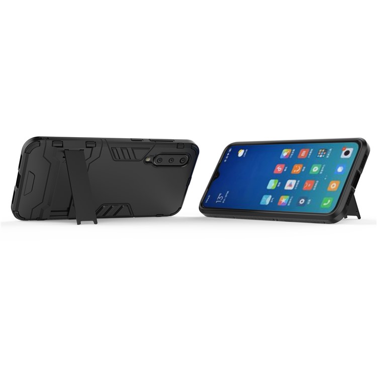 Cool Guard Kickstand PC + TPU Hybrid Phone Cover for Xiaomi Mi 9 SE - Black-8