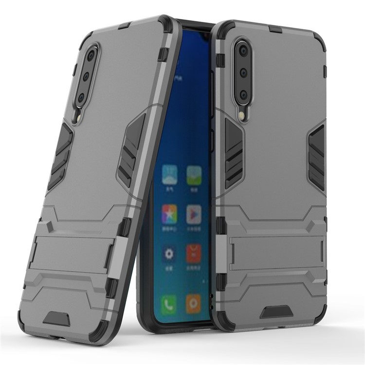 Cool Guard Kickstand PC + TPU Hybrid Phone Cover for Xiaomi Mi 9 SE - Grey-1