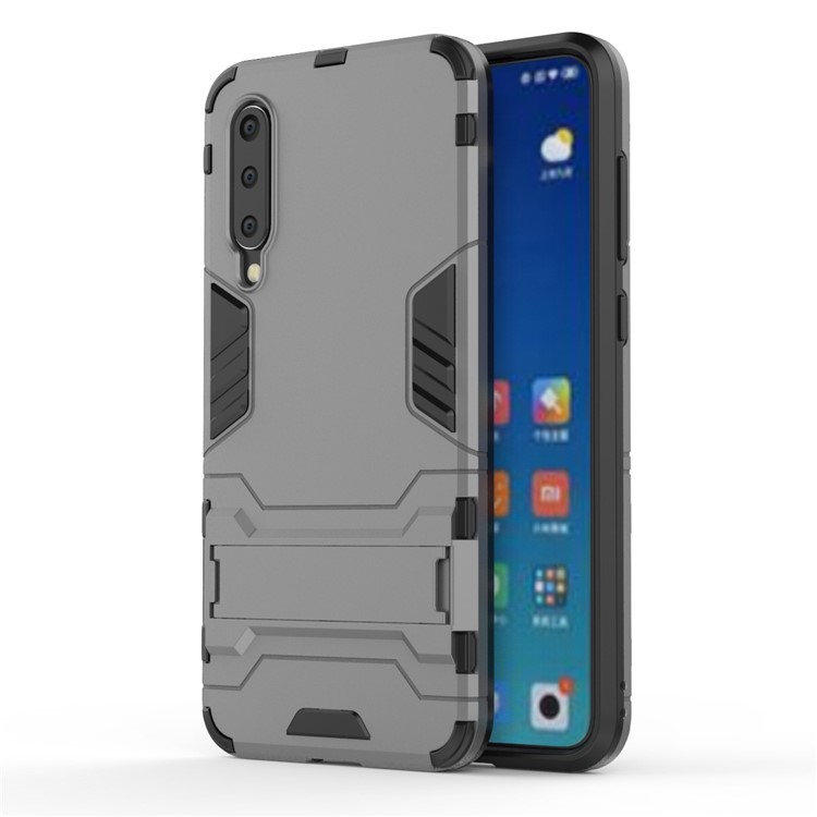 Cool Guard Kickstand PC + TPU Hybrid Phone Cover for Xiaomi Mi 9 SE - Grey-2