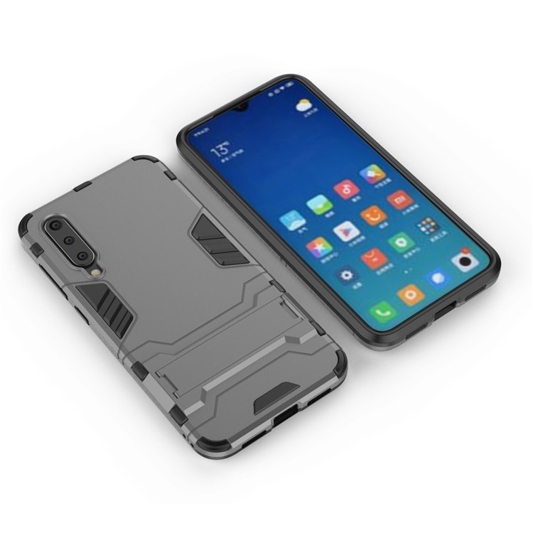 Cool Guard Kickstand PC + TPU Hybrid Phone Cover for Xiaomi Mi 9 SE - Grey-3
