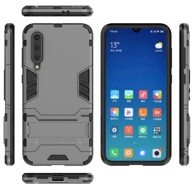 Cool Guard Kickstand PC + TPU Hybrid Phone Cover for Xiaomi Mi 9 SE - Grey-4