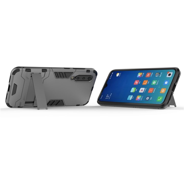 Cool Guard Kickstand PC + TPU Hybrid Phone Cover for Xiaomi Mi 9 SE - Grey-5