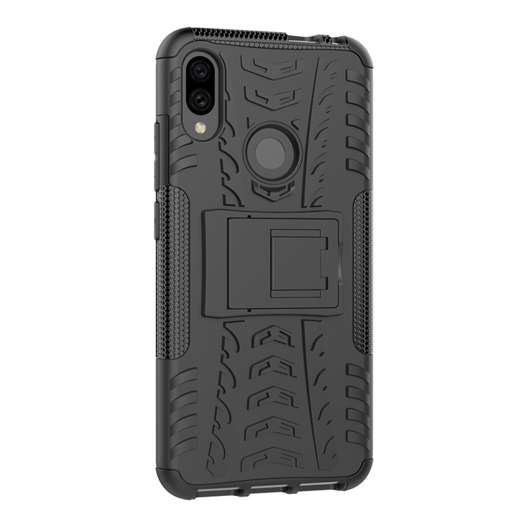 Cool Tyre PC + TPU Hybrid Cover with Kickstand for Xiaomi Redmi Note 7/Note 7 Pro (India) - Black-5