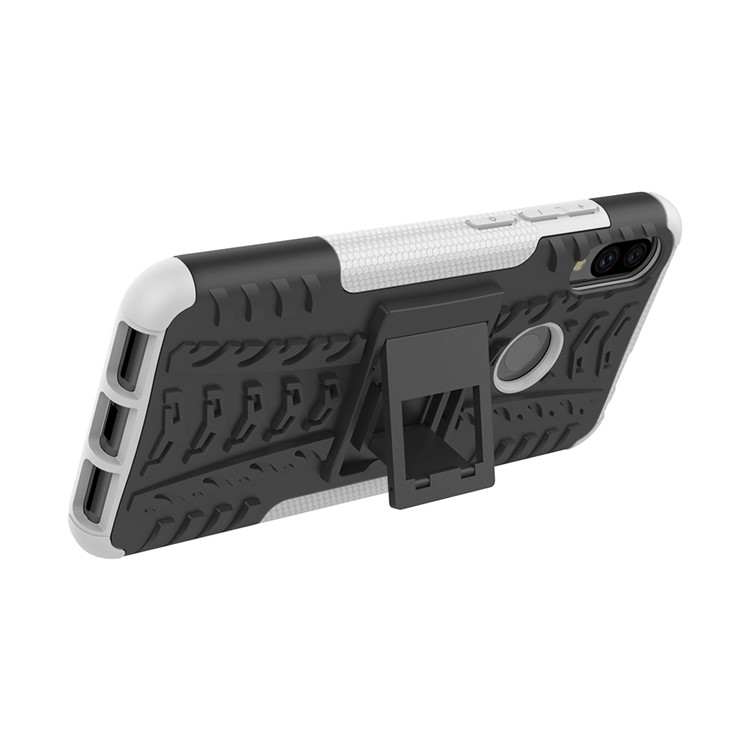 Cool Tyre PC + TPU Hybrid Cover with Kickstand for Xiaomi Redmi Note 7S / Note 7/Note 7 Pro (India) - White-6