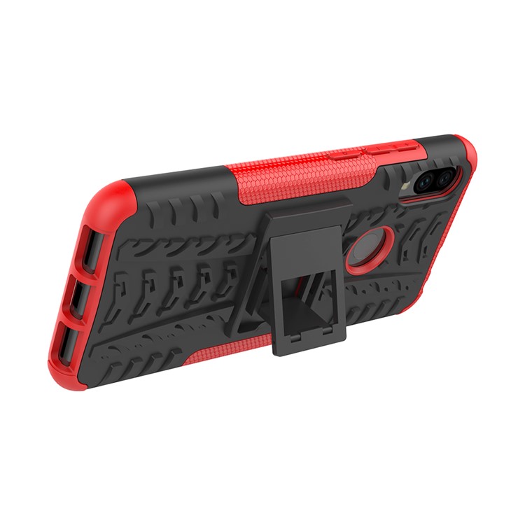 Cool Tyre PC + TPU Hybrid Cover with Kickstand for Xiaomi Redmi Note 7S / Note 7/Note 7 Pro (India) - Red-7