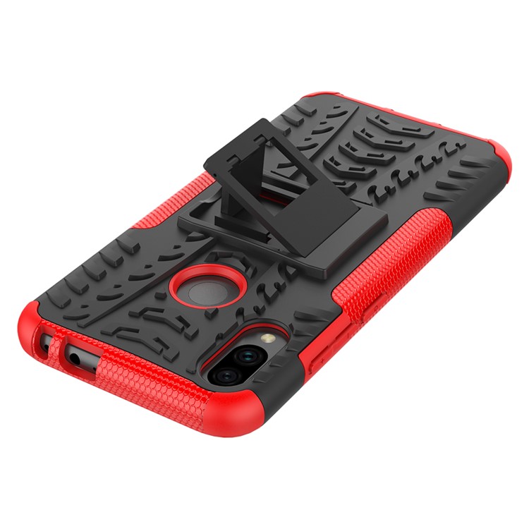 Cool Tyre PC + TPU Hybrid Cover with Kickstand for Xiaomi Redmi Note 7S / Note 7/Note 7 Pro (India) - Red-8