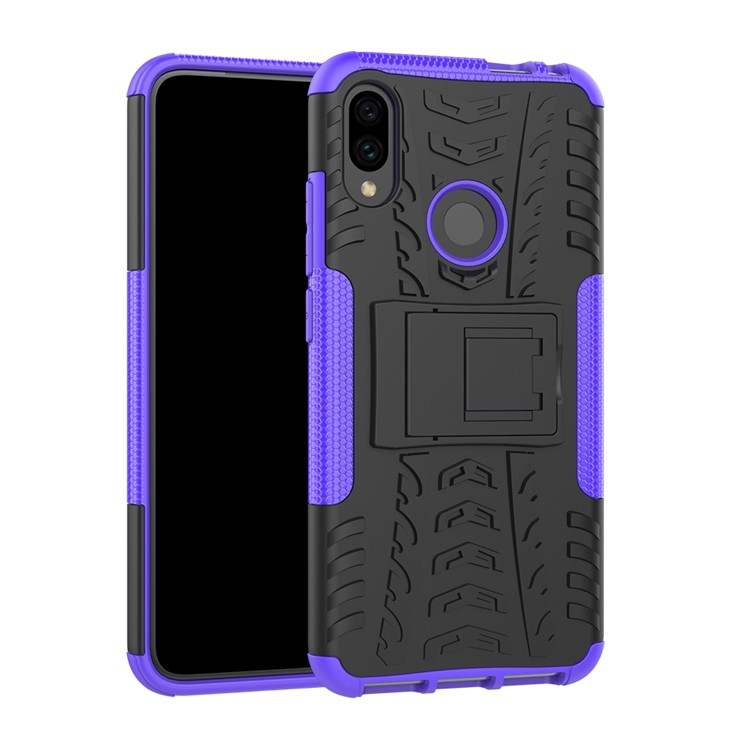 Cool Tyre PC + TPU Hybrid Cover with Kickstand for Xiaomi Redmi Note 7S / Note 7/Note 7 Pro (India) - Purple-2