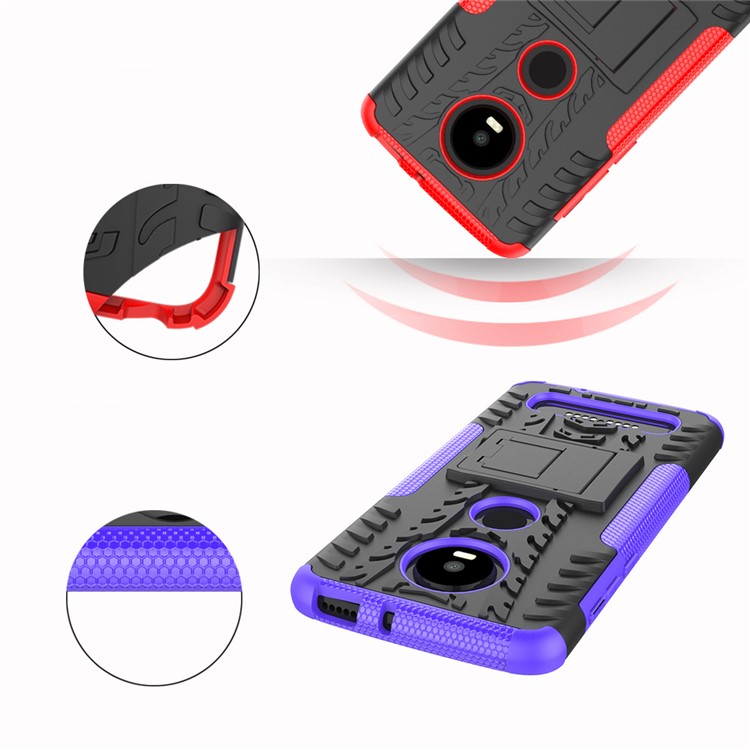 Cool Tyre PC + TPU Hybrid Cover with Kickstand for Xiaomi Redmi Note 7S / Note 7/Note 7 Pro (India) - Purple-3
