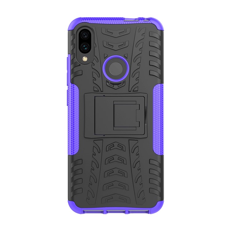 Cool Tyre PC + TPU Hybrid Cover with Kickstand for Xiaomi Redmi Note 7S / Note 7/Note 7 Pro (India) - Purple-4