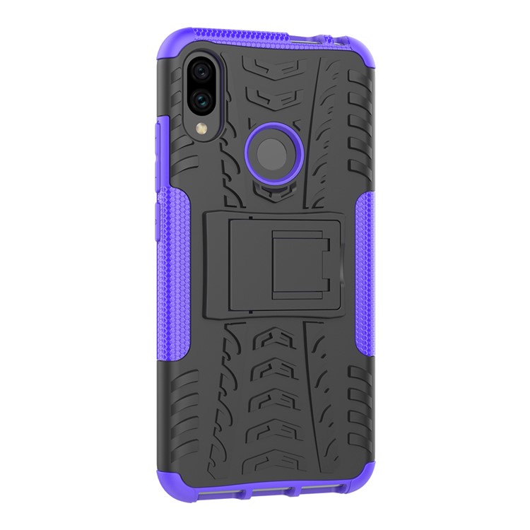 Cool Tyre PC + TPU Hybrid Cover with Kickstand for Xiaomi Redmi Note 7S / Note 7/Note 7 Pro (India) - Purple-6