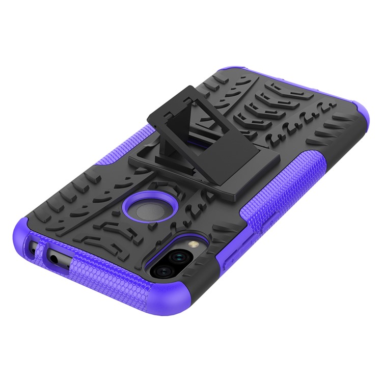 Cool Tyre PC + TPU Hybrid Cover with Kickstand for Xiaomi Redmi Note 7S / Note 7/Note 7 Pro (India) - Purple-8