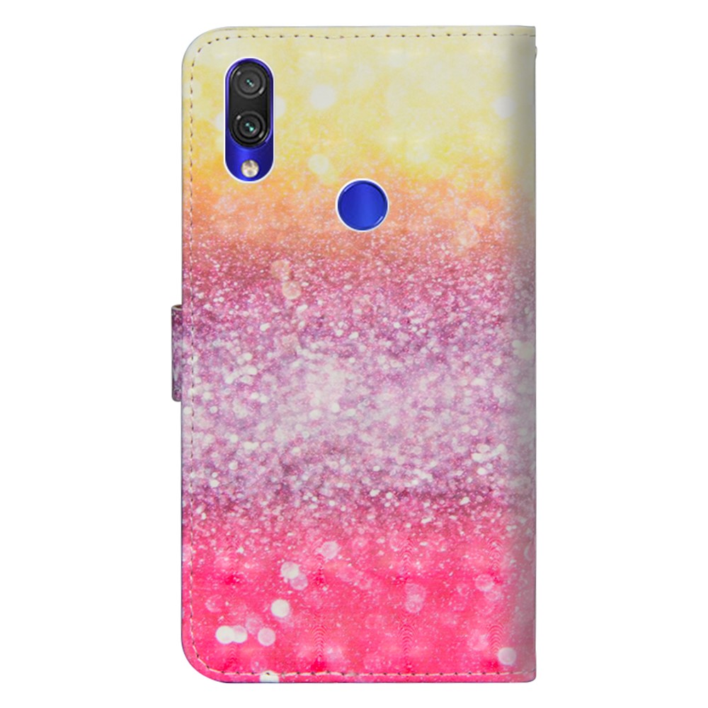 Light Spot Decor Patterned Leather Wallet Case for Xiaomi Redmi Note 7S / Note 7 / Note 7 Pro (India) - Colorized Pattern-4