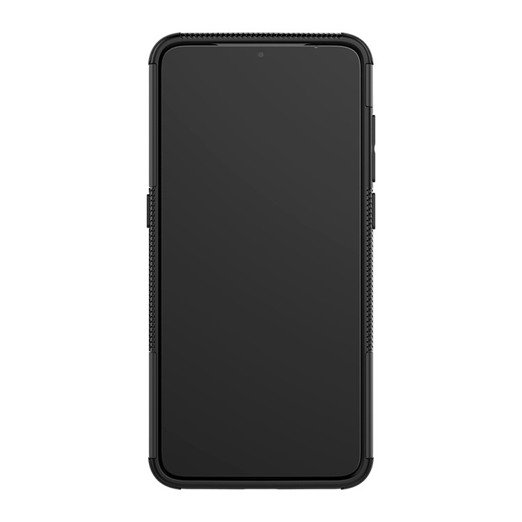 For Xiaomi Mi 9 Cool Tyre Kickstand PC + TPU Hybrid Phone Casing - Black-4
