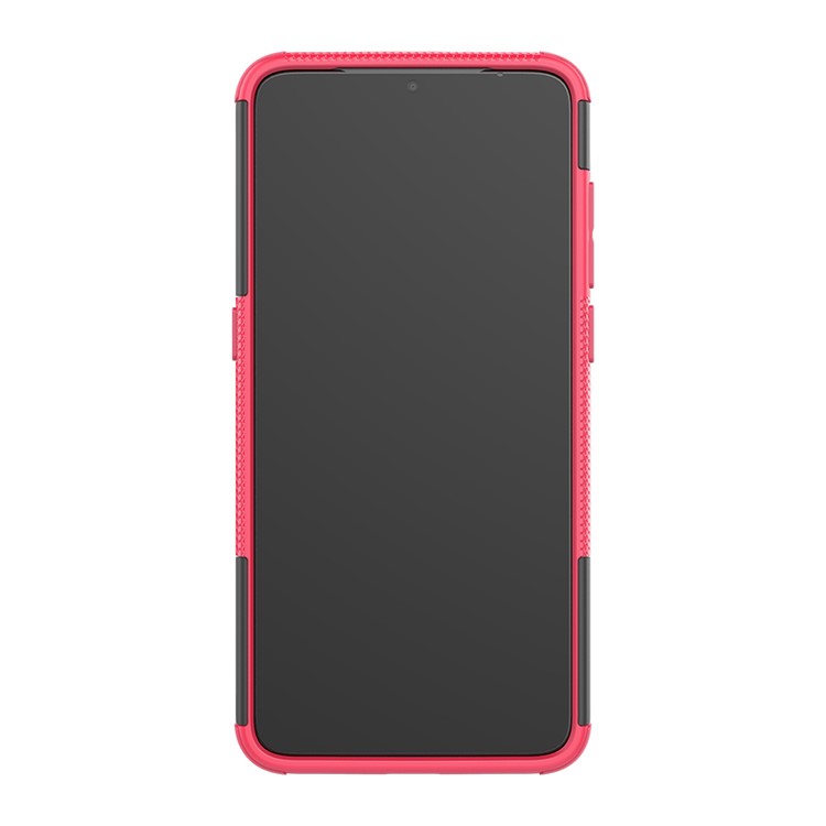 For Xiaomi Mi 9 Cool Tyre Kickstand PC + TPU Hybrid Phone Casing - Rose-3