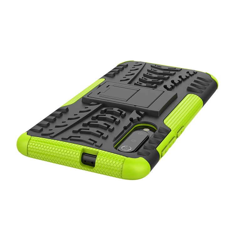 For Xiaomi Mi 9 Cool Tyre Kickstand PC + TPU Hybrid Phone Casing - Green-7
