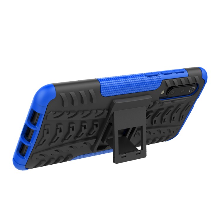 For Xiaomi Mi 9 Cool Tyre Kickstand PC + TPU Hybrid Phone Casing - Blue-7
