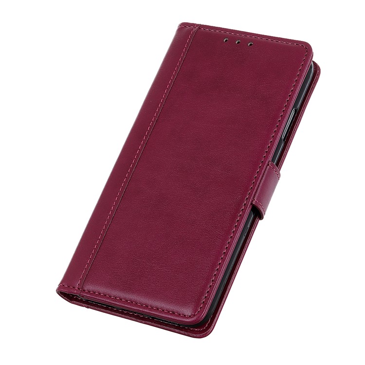 PU Leather Wallet Stand Case Cover for Xiaomi Redmi 7 - Wine Red-7