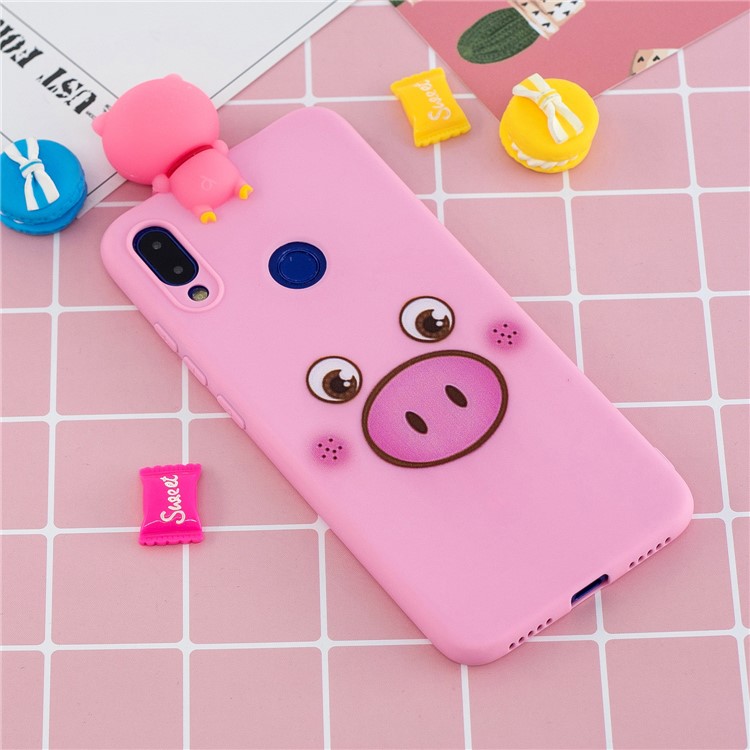 3D Cute Doll Pattern Printing TPU Case for Xiaomi Redmi Note 7S / Note 7 / Note 7 Pro (India) - Pig-6