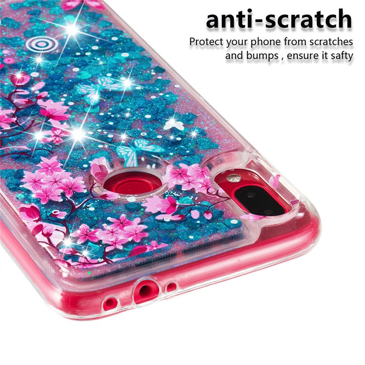 Dynamic Glitter Powder Sequins TPU Case for Xiaomi Redmi Note 7S / Note 7 / Note 7 Pro (India) - Butterfly and Plum Blossom-4