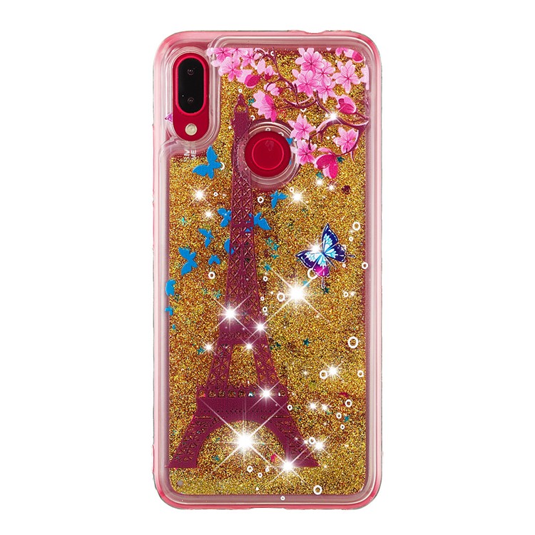 Dynamic Glitter Powder Sequins TPU Case for Xiaomi Redmi Note 7S / Note 7 / Note 7 Pro (India) - Eiffel Tower-2